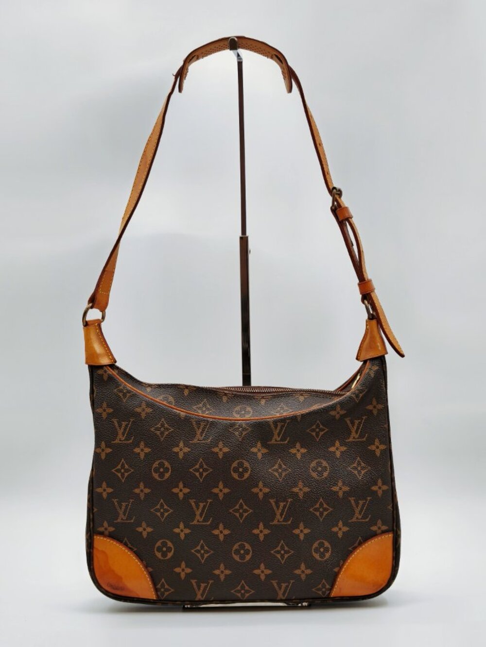 Louis Vuitton Monogram Boulogne 30 Shoulder Bag Brown Canvas Leather - Picture 2 of 16